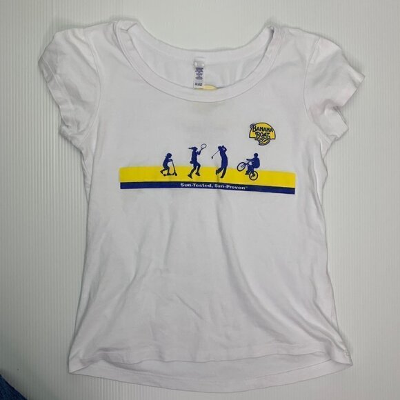 Banana Boat XL Graphic T Shirt Suncreen Tee Slim Fit White Short Sleeve - Picture 7 of 9